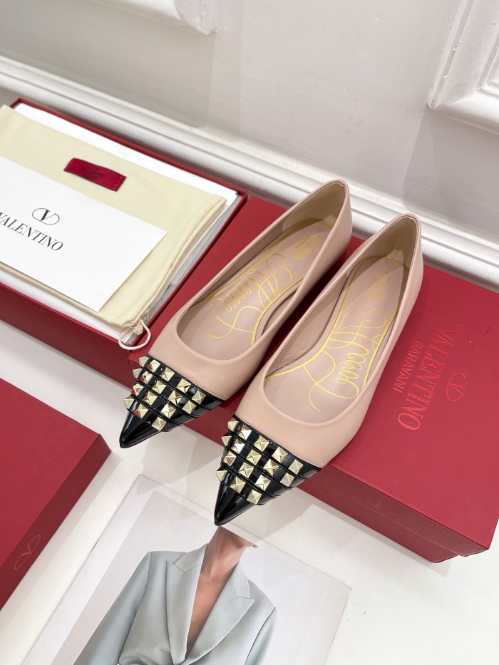 Valentino Womens Shoes ROCKSTUD SLINGBACK PUMP WITH SCULPTED HEEL IN KIDSKIN with Original Box