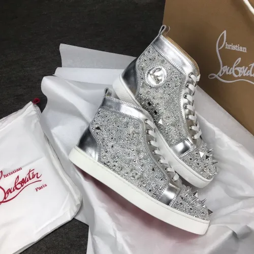 Christian Louboutin Mens Shoes Luxury Brand Red Bottom Design Louis Junior Spikes Flat with Original Box CL sneakers