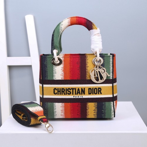Dior Womens Bags Handbags Luxury Fashion MEDIUM LADY D-LITE BAG Gray Toile de Jouy Reverse Embroidery M0565ORGO_M932