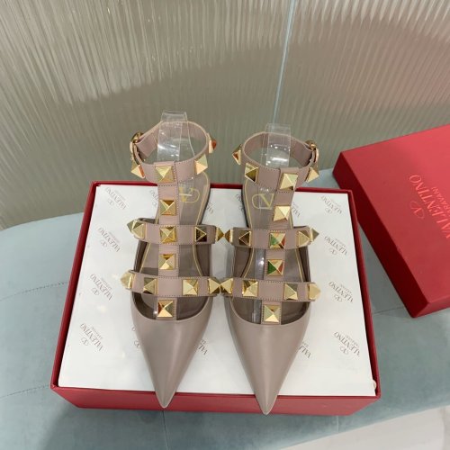 Valentino Women Shoes Mule Flip Flop Sandals ROMAN STUD CALFSKIN BALLET with Original Box Luxury Brand