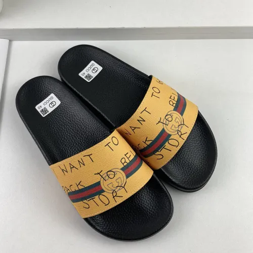 Gucci Mens Shoes Sandals Slides Slippers Luxury Brand Thick Sole Design with Original Box