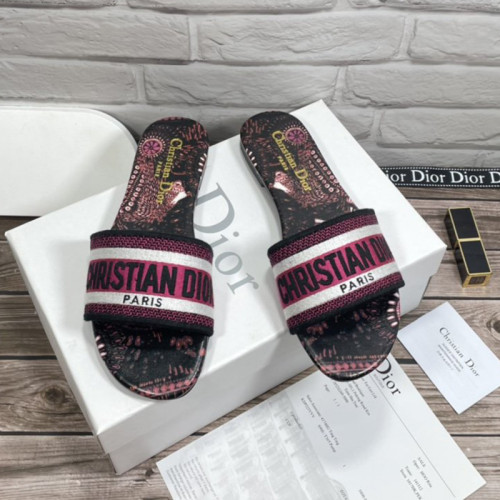 Dior Women Shoes Mule DWAY SLIDE Luxury Brand Womens Sandals Slippers with Original Box