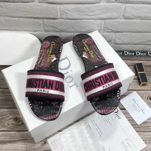 Dior Women Shoes Mule DWAY SLIDE Luxury Brand Womens Sandals Slippers with Original Box