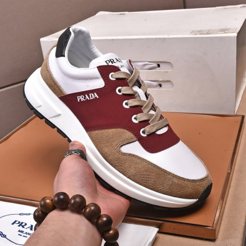 Prada Mens Shoes Sneakers Casual Shoes for Men Luxury Brand Breathable Fashion Sneakers with Original Box