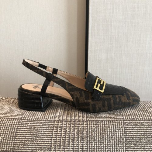 Fendi Womens Shoes Slingbacks Sandals