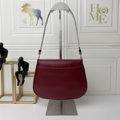 Prada Men Womens Shoulder Bags with Original Box 1BD311_ZO6_F0934_V_OOO Luxury Brand Prada Cleo brushed leather shoulder bag with flap