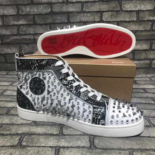 Christian Louboutin Mens Shoes Luxury Brand Red Bottom Design Louis Junior Spikes Flat with Original Box CL sneakers
