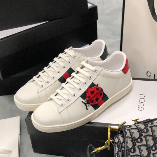 Gucci Womens Shoes Fashion Sneakers Lace-Up Luxury Brand Women's Ace Embroidered Sneaker with Original Box