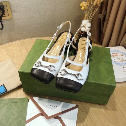 Gucci Womens Shoes Mid-heel Slingback with Horsebit