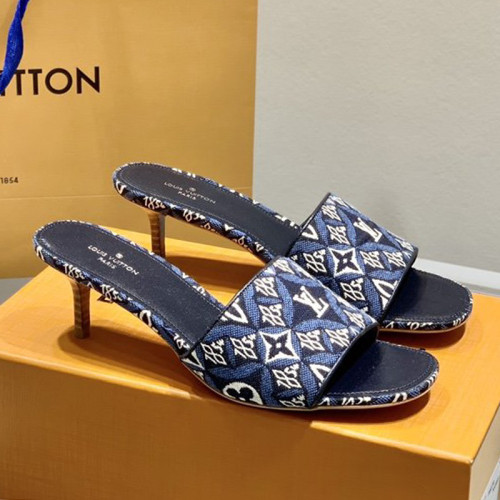 Louis Vuitton Womens Shoes Pumps Sandals Leather Design Luxury Brand Fashion Sandals with Original Box 5.5cm Heel