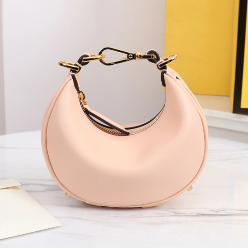 Fendi Womens Bags Shoulder Handbags Luxury Brand Nano Fendigraphy Pink leather charm 7AS089A5DYF1HD6