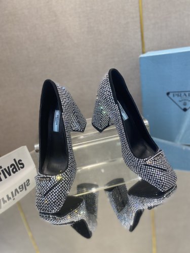 Prada Womens Shoes Slingback Pumps Luxury Brand Casual Shoes for Women with Original Box