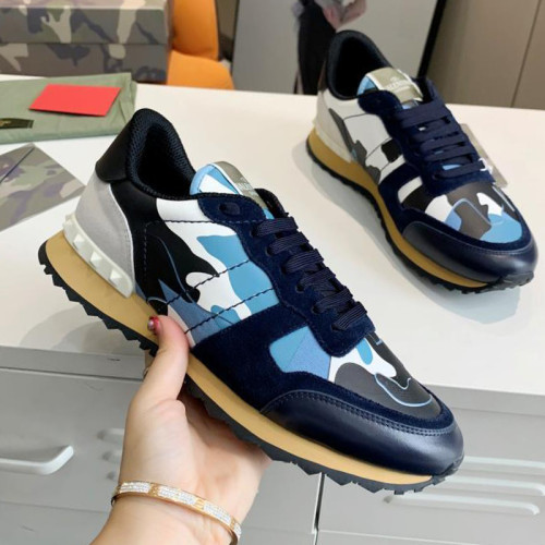Valentino Men Shoes Fashion Design Luxury Brand ROCKSTUD CALFSKIN SNEAKER with Original Box