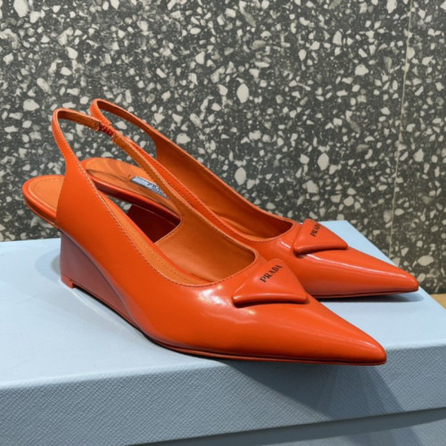 Prada Womens Shoes Slingback Pumps Luxury Brand Casual Shoes for Women with Original Box