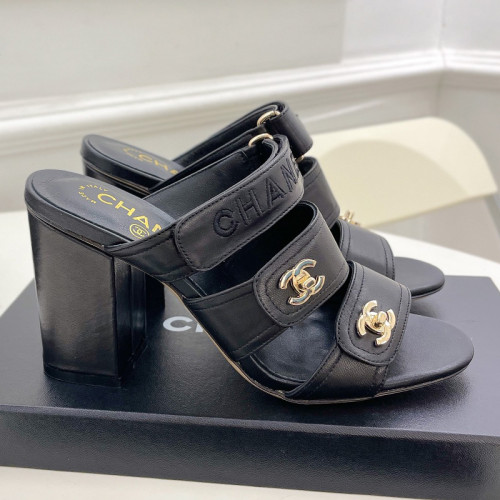 Chanel Womens Shoes Sandals Slippers Luxury Brand Design with Original Box Women Sandals 8cm Heel