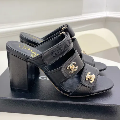 Chanel Womens Shoes Sandals Slippers Luxury Brand Design with Original Box Women Sandals 8cm Heel