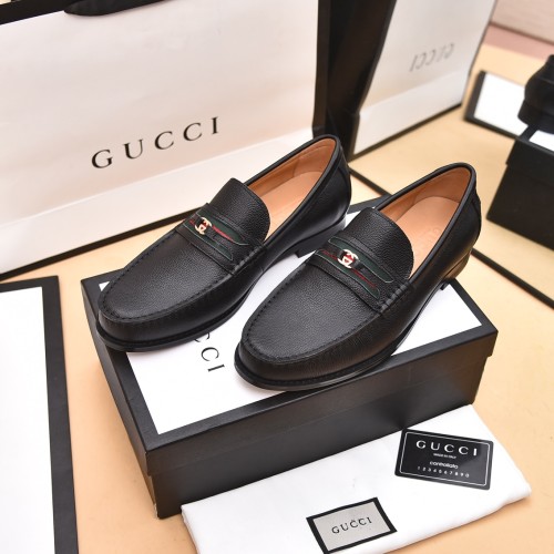 Gucci Mens Shoes Leather Design Luxury Brand Business Dress Shoes for Men with Original Box