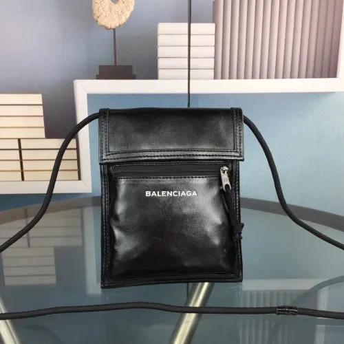 Balenciaga Mens Bags Luxury Brand MEN'S EXPLORER SMALL POUCH WITH STRAP IN BLACK Explorer Small Pouch With Strap in black Arena lambskin