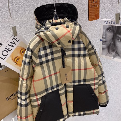Burberry Design Mens Womens Winter Windprood Down Jackets Keep Warm 90% White Duck Down