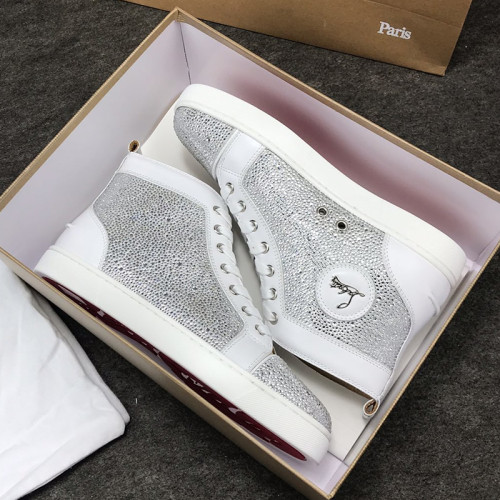 Christian Louboutin Mens Shoes Luxury Brand Red Bottom Design Louis Junior Spikes Flat with Original Box CL sneakers