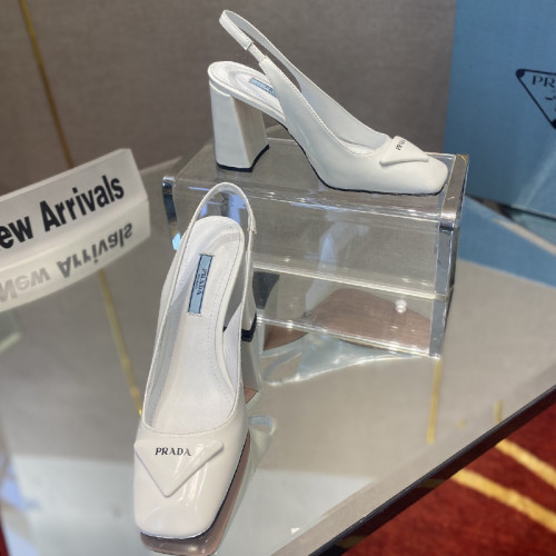 Prada Womens Shoes Slingback Pumps Luxury Brand Casual Shoes for Women with Original Box