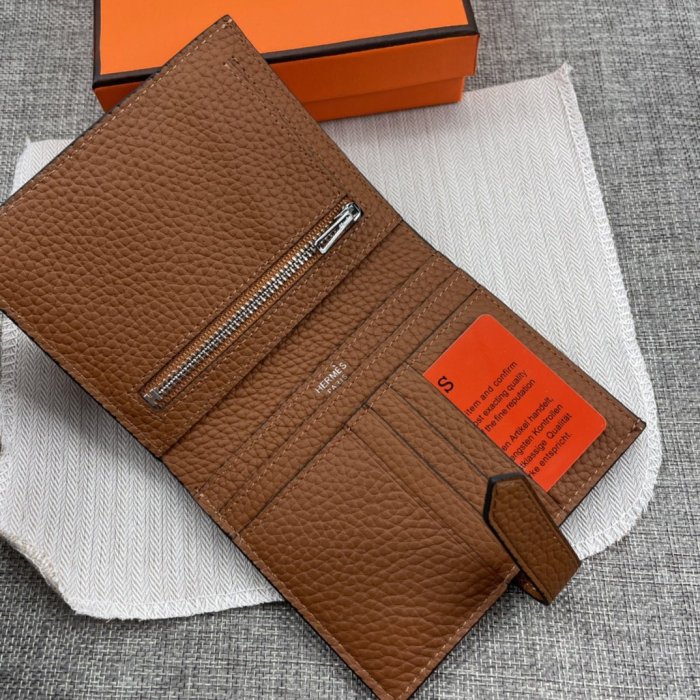 Hermes Womens Mens Wallets Purse Card Holder Leather Design Coin Bag with Original Box