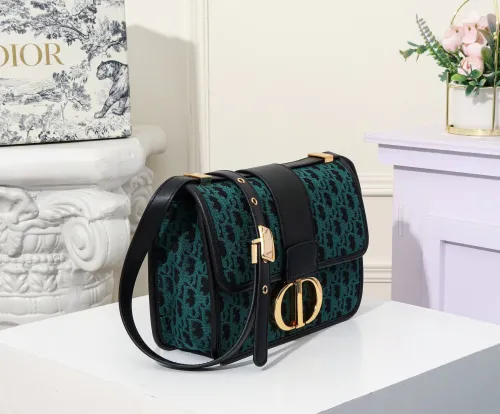 Dior Womens Bags Crossbody Bags Luxury Brand 30 Montaigne Bag Green Dior Oblique Jacquard with Original Box
