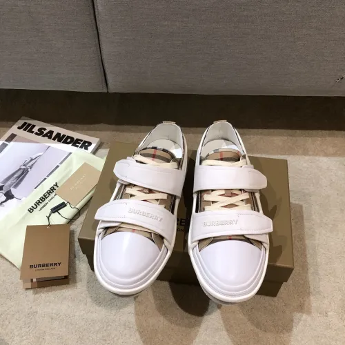 Burberry Mens Shoes Cotton and Leather Webb Sneakers