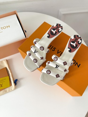 Louis Vuitton Womens Shoes Sandals Slippers Luxury Brand REVIVAL APPEAL MULE 1A93WI calf leather with Original Box 5.5cm Heel