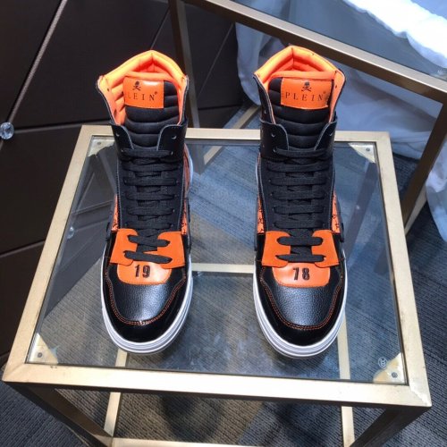 Philipp Plein Men Shoes High Top Sneaker Fashion Design Luxury Brand