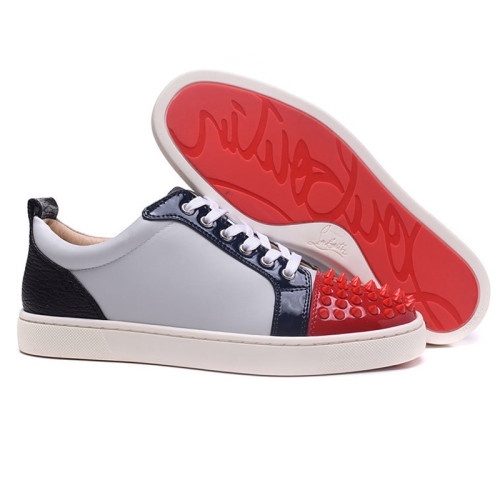 Christian Louboutin Mens Shoes Luxury Brand Red Bottom Design Louis Junior Spikes Flat with Original Box CL sneakers