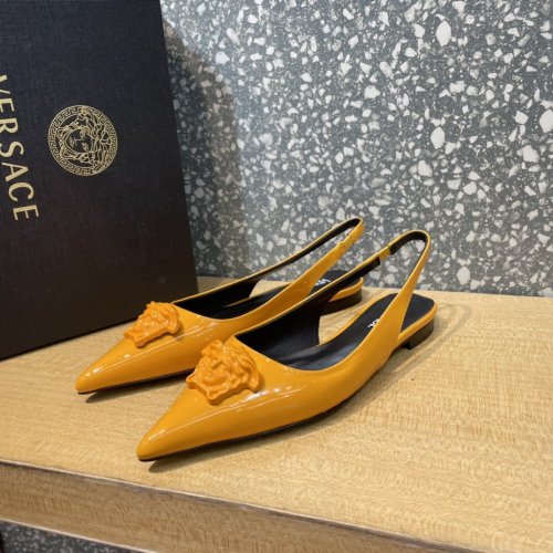 Versace Brand Womens Sandals Shoes Pumps Leather Big Size LA MEDUSA LEATHER PUMPS Design Luxury Brand Sandals for Women