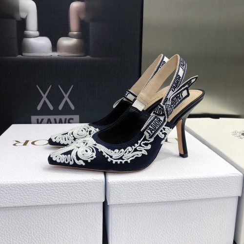 Dior Womens Shoes Sandals Fashion Pumps Luxury Brand D-Doll Quake Oblique PUMP with Original Box