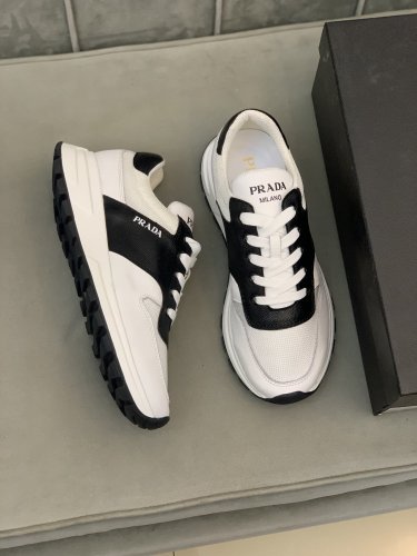 Prada Mens Shoes Sneakers Casual Shoes for Men Luxury Brand Breathable Fashion Sneakers with Original Box
