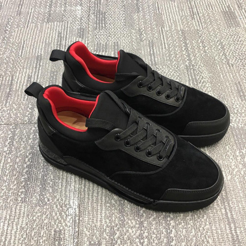 Christian Louboutin Mens Shoes Luxury Brand Red Bottom Design Louis Junior Spikes Flat