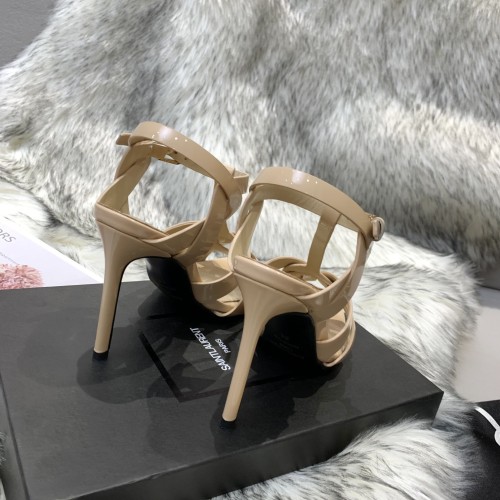 Saint Laurent YSL Womens Shoes TRIBUTE SANDALS IN PATENT LEATHER 10cm