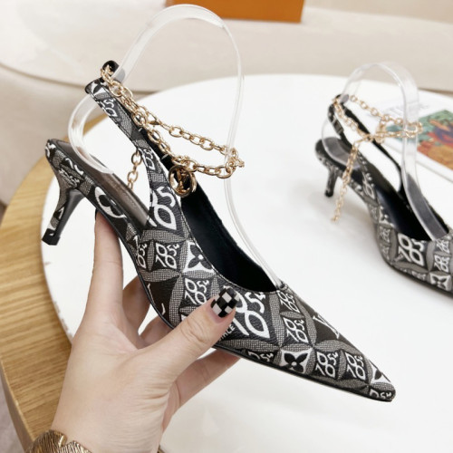 Louis Vuitton Womens Shoes Pumps Sandals Leather Design Luxury Brand Fashion Sandals with Original Box 5cm Heel