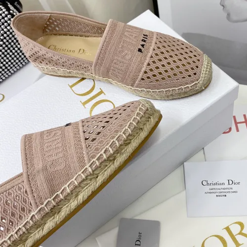 Dior Women Shoes Luxury Brand Design Dior Granville Espadrille Nude Mesh Embroidery Womens Shoes KCB585EMR_S42P