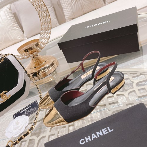 Chanel Womens Shoes Sandals Slingbacks Luxury Brand Design with Original Box Women Slippers Slingback 2cm Heel