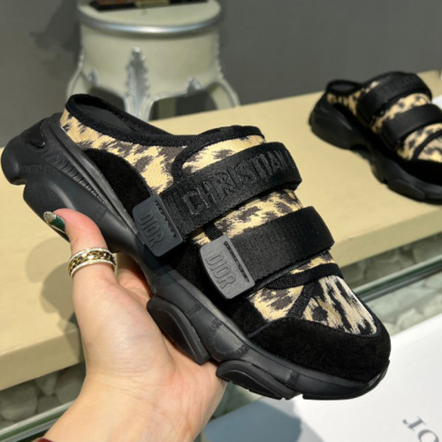 Dior Women Shoes Slippers SLIDE Luxury Brand D-WANDER SLIDE Deep Blue Dior Oblique Technical Fabric KCQ351OBY_S56B with Original Box
