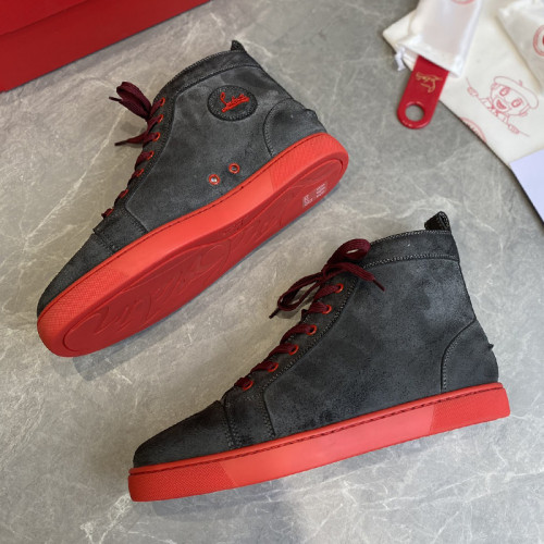 Christian Louboutin Mens Shoes Luxury Brand Red Bottom Design Louis Junior Spikes Flat with Original Box CL sneakers