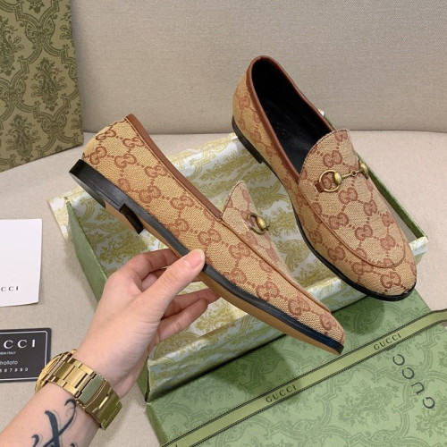 Gucci Womens Shoes Casual Design Loafers Leather Luxury Brand loafer with Original Box