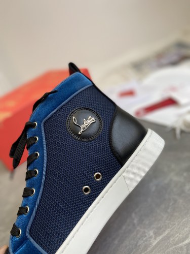 Christian Louboutin Mens Shoes Luxury Brand Red Bottom Design Louis Junior Spikes Flat with Original Box CL sneakers