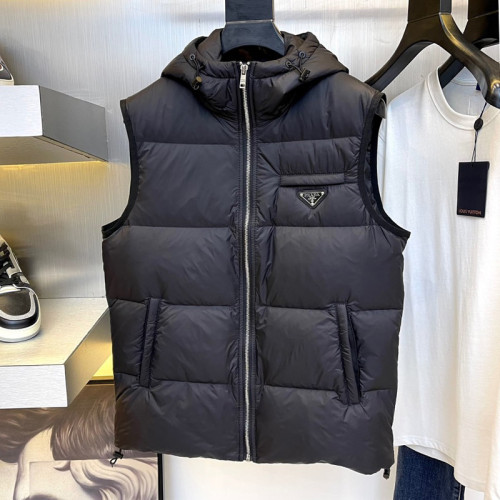 Prada Mens Womens Winter Windprood Down Jackets Keep Warm 90% White Duck Down