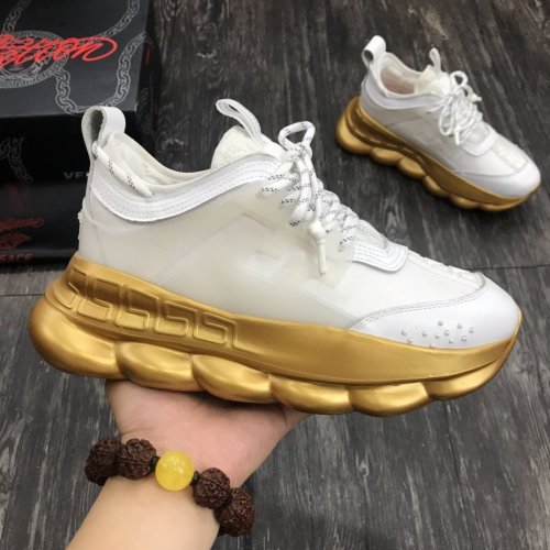 Versace Men Shoes Sneakers Fashion Design Luxury Brand Chain Reaction Sneaker
