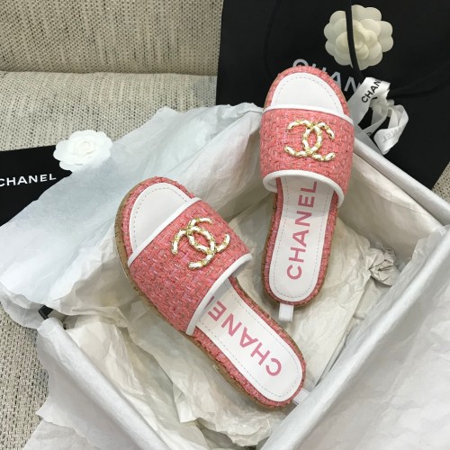 Chanel Womens Shoes Mules Tweed