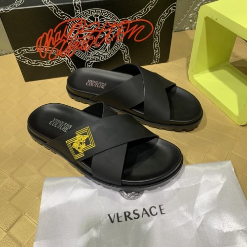 Versace Men Shoes Fashion Mule Luxury Designer Greca Sandals