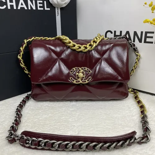 Chanel Womens Bags Shoulder Messenger Bags Chanel 19 Flap Bag Luxury Brand with Original Box