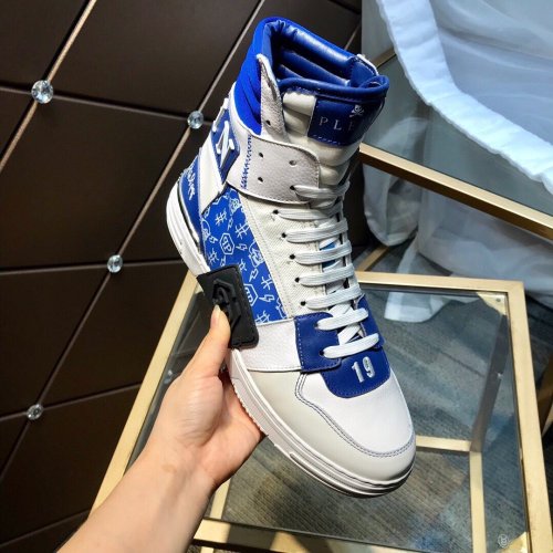 Philipp Plein Men Shoes High Top Sneaker Fashion Design Luxury Brand