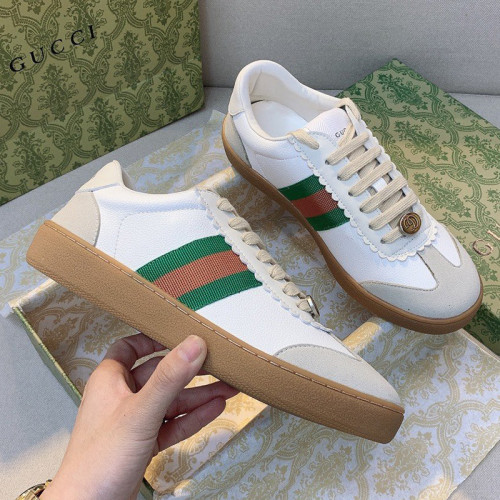 Gucci Womens Shoes Fashion Sneakers Lace-Up Luxury Brand Women's Ace Embroidered Sneaker with Original Box